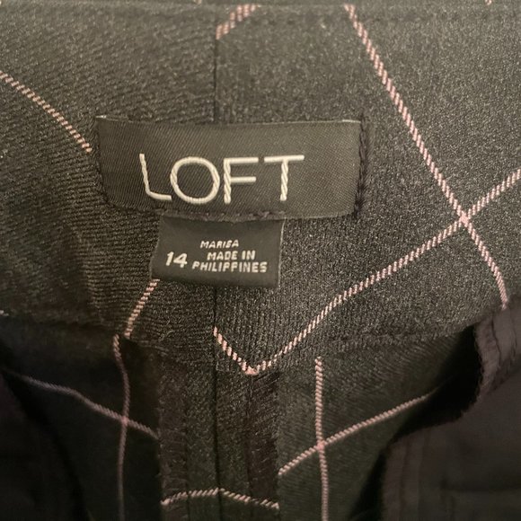 Charcoal Pink Pinstriped Plaid Dress Pants - Picture 3 of 3